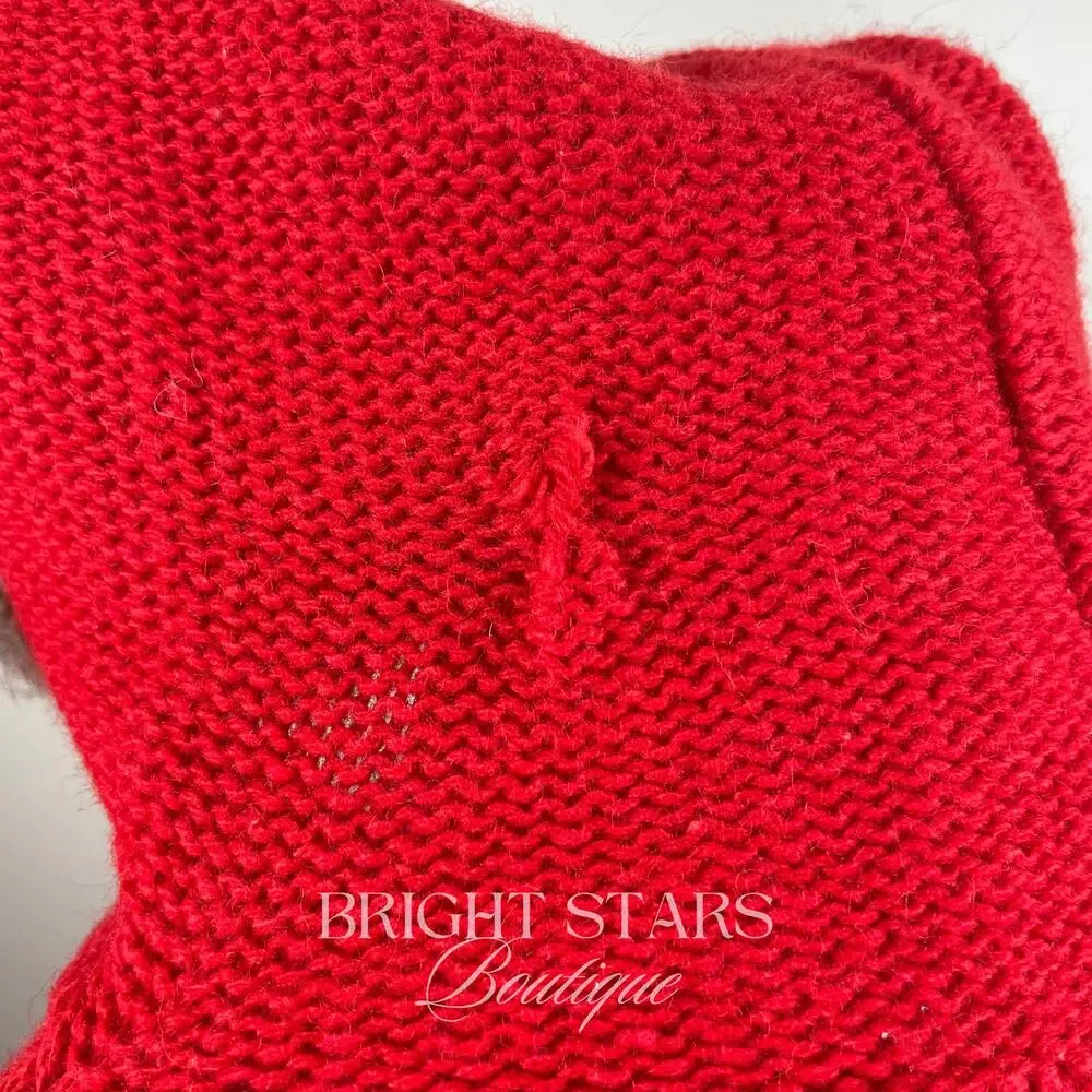 Rare Vintage Hooded Cardigan ASO Willow Rosenberg BtVS Red Embroidered Knit - Picture 13 of 14
